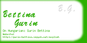 bettina gurin business card